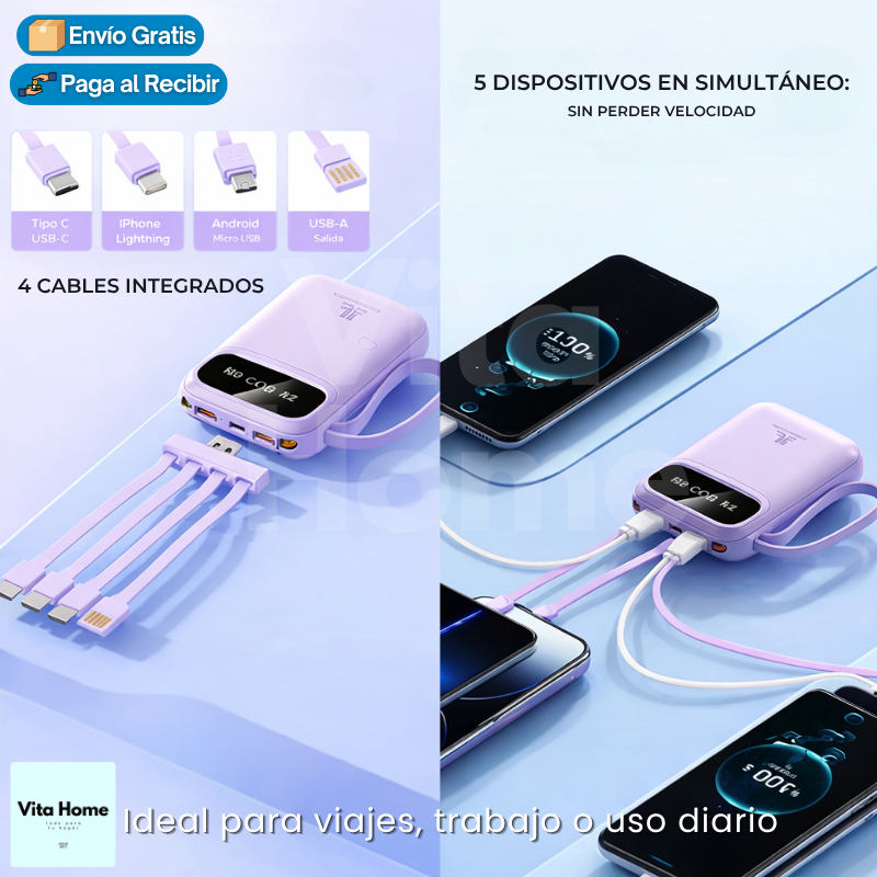 EnergiPack™ | Banco de energía portátil multifunción 4 en 1