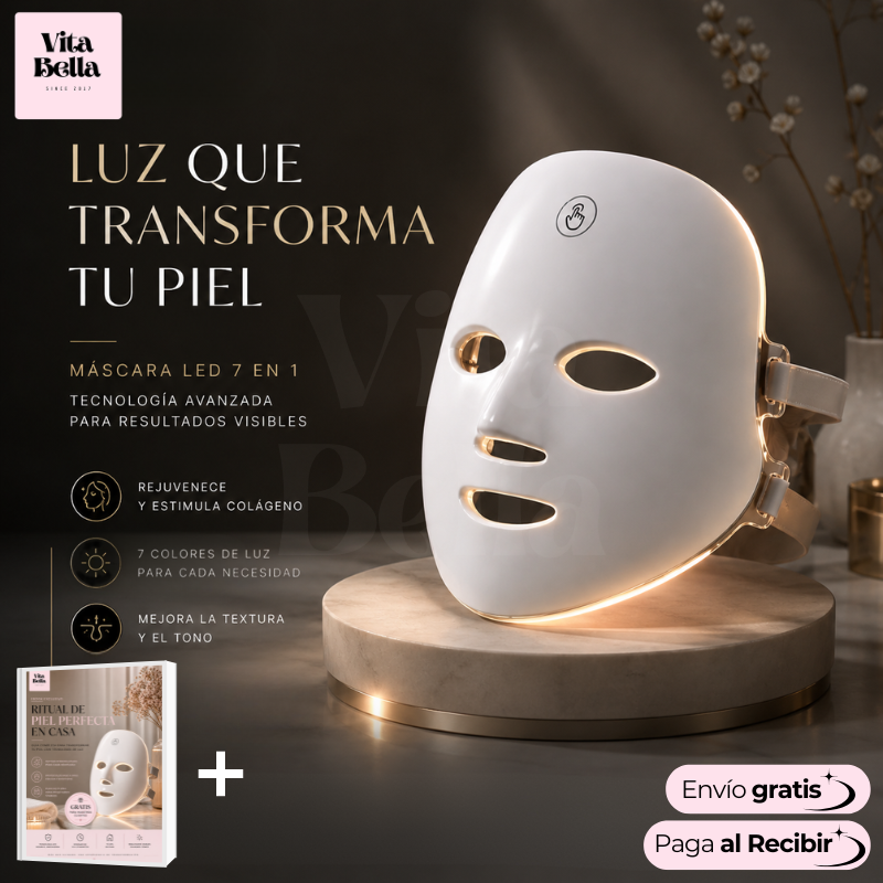 RevitaLED™ | Máscara facial rejuvenecedora con tecnología de luz LED
