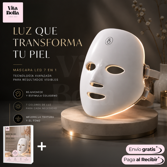 RevitaLED™ | Máscara facial rejuvenecedora con tecnología de luz LED