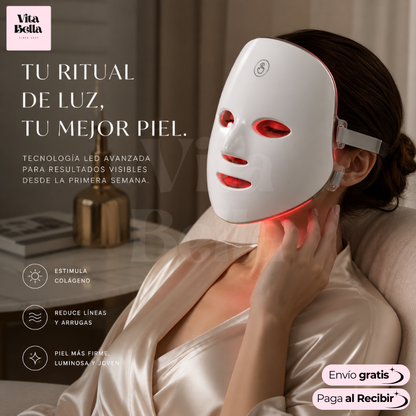 RevitaLED™ | Máscara facial rejuvenecedora con tecnología de luz LED