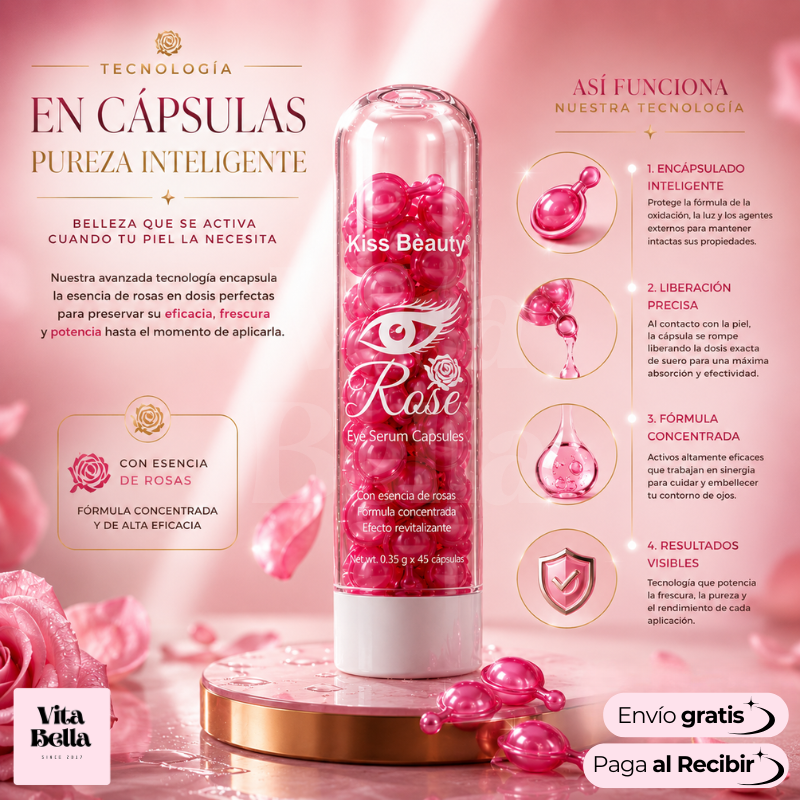 Revitaliza Mirada™ | Cápsulas contorno de ojos de rosas