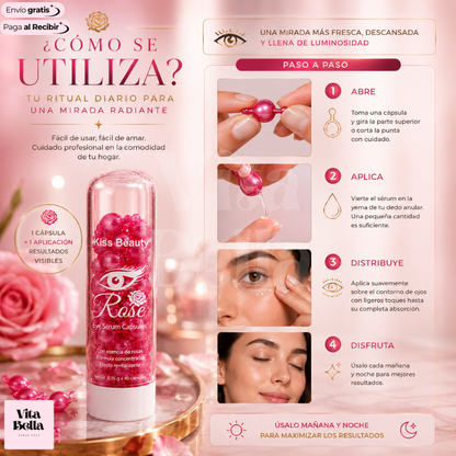 Revitaliza Mirada™ | Cápsulas contorno de ojos de rosas