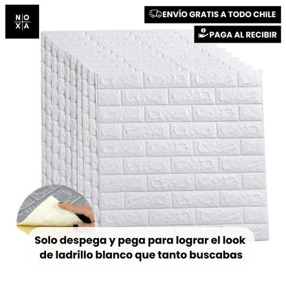 WhiteBrick | Adhesivo Imitación ladrillo Blanco