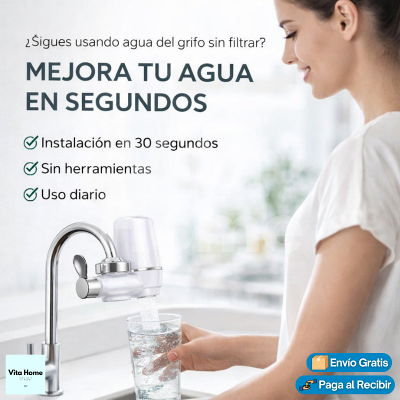 PuriAgua™ | Filtro purificador de agua para grifo