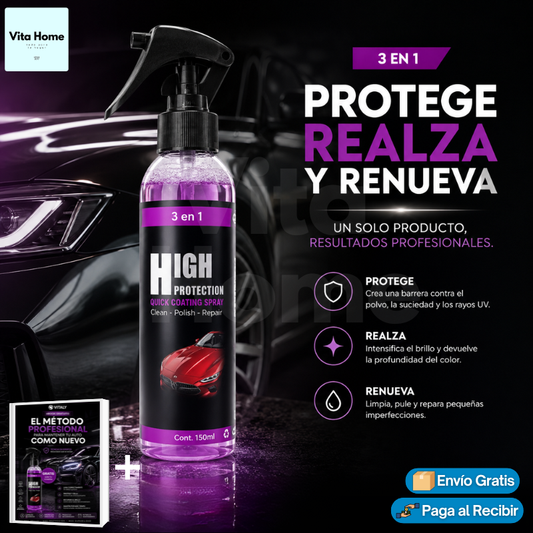 Brillo Auto Mágico™ | Cera en spray 3 en 1