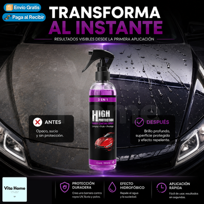 Brillo Auto Mágico™ | Cera en spray 3 en 1