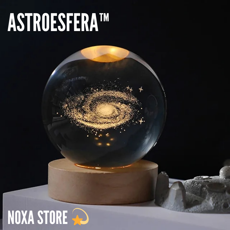 AstroEsfera™ Esfera de Cristal Galaxia Led💫