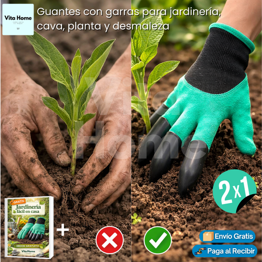 GuanteGarras™ | (2x1) Guantes de jardín multifuncionales